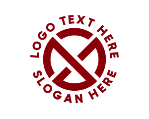 Fighting - Letter X Circle Symbol logo design