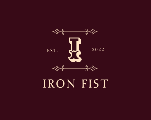 Wrought Iron Western Ranch logo design