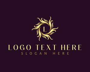 Floral Leaf Ornament Logo