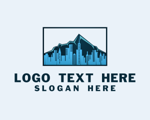 Residence - Urban City Mountain logo design