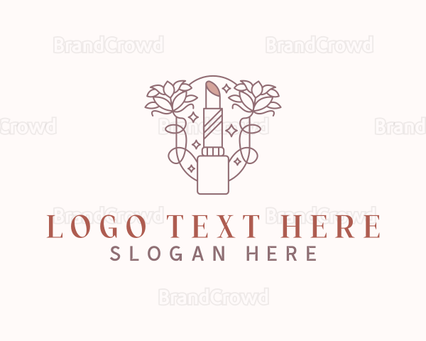 Salon Floral Lipstick Logo