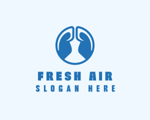 Lungs - Respiratory Lungs Healthcare logo design