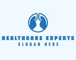 Respiratory Lungs Healthcare logo design