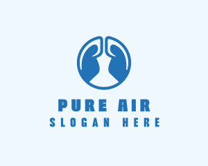 Oxygen - Respiratory Lungs Healthcare logo design