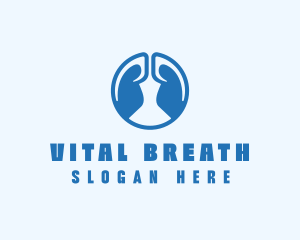 Lung - Respiratory Lungs Healthcare logo design