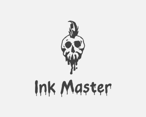 Scary Dripping Skull logo design