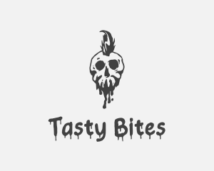 Skate Shop - Scary Dripping Skull logo design
