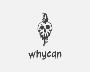 Skater - Scary Dripping Skull logo design