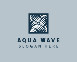 Waves Tile Pattern logo design