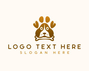 Dog Paw Puppy logo design