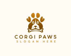 Dog Paw Puppy logo design