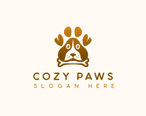 Dog Paw Puppy logo design