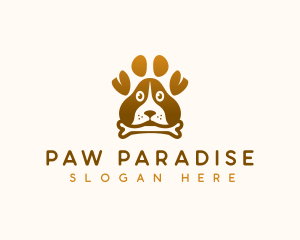 Dog Paw Puppy logo design