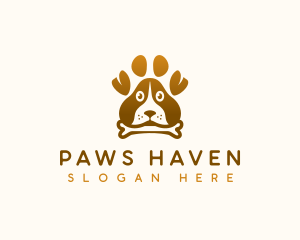 Dog Paw Puppy logo design