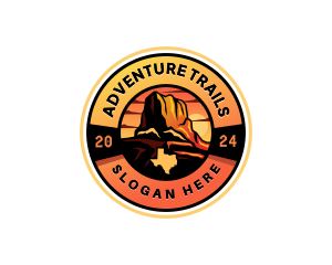 Guadalupe Mountain Texas logo design