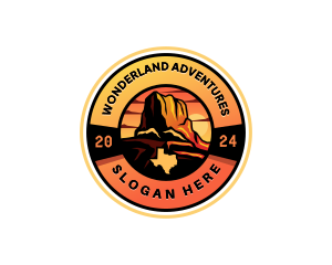 Guadalupe Mountain Texas logo design