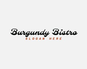 Retro Cursive Business logo design