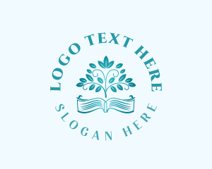 Library - Deluxe Tree Book logo design