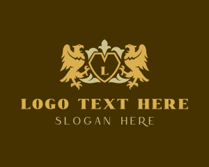 Shield - Eagle Shield Heraldry logo design