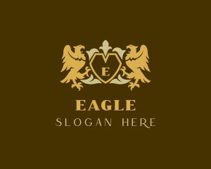 Eagle Shield Heraldry logo design