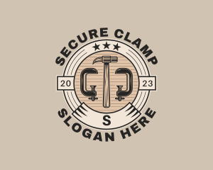 Clamp - Clamp Hammer Carpentry logo design