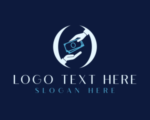 Monetary - Money Hand Cash logo design