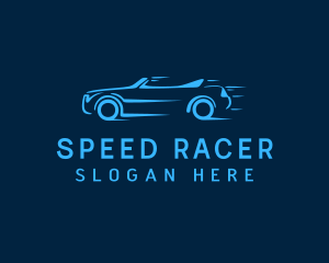 Racecar - Blue Fast Racecar logo design