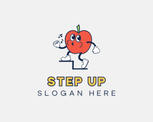 Staircase - Whistling Apple Cartoon logo design