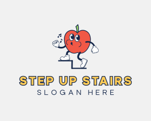 Staircase - Whistling Apple Cartoon logo design