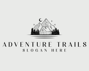 Exploration Mountain Cabin logo design