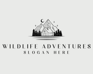 Exploration Mountain Cabin logo design