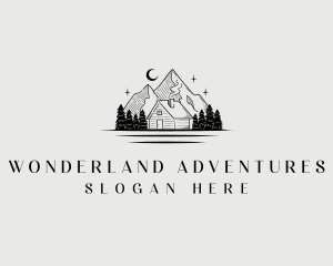 Exploration Mountain Cabin logo design