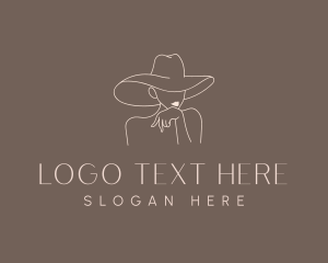 Boutique - Fashion Hat Woman logo design