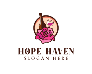 Wine and Rose Bar Logo