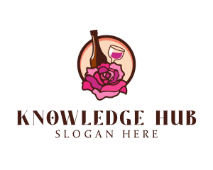 Whisky - Wine and Rose Bar logo design