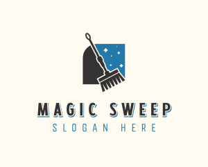 Sanitary Housekeeping Broom logo design