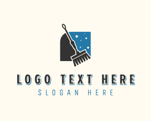 Dustpan - Sanitary Housekeeping Broom logo design