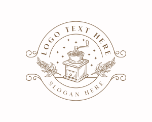 Rustic - Rustic Coffee Grinder logo design