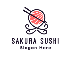 Japanese Octopus Sushi  logo design