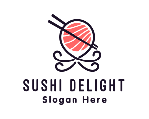 Japanese Octopus Sushi  logo design