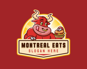 Burger Bull Beef logo design