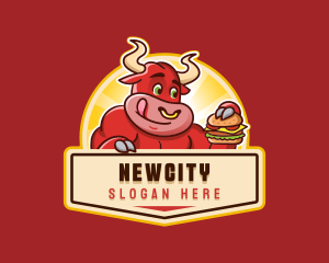 Burger Bull Beef logo design