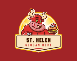 Burger Bull Beef logo design