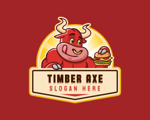 Burger Bull Beef logo design