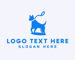 Canine - Pitbull Dog Leash logo design