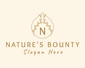 Natural Organic Beauty Oil logo design