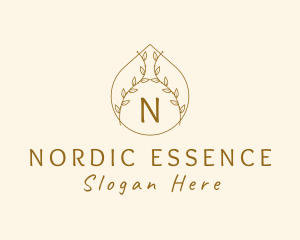 Natural Organic Beauty Oil logo design