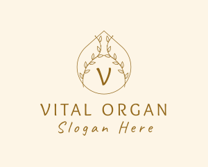 Natural Organic Beauty Oil logo design