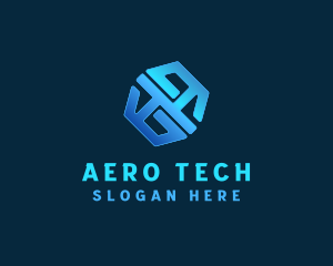 Crypto Tech Hexagon logo design