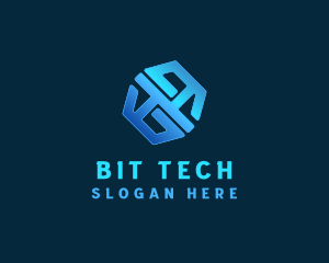 Crypto Tech Hexagon logo design